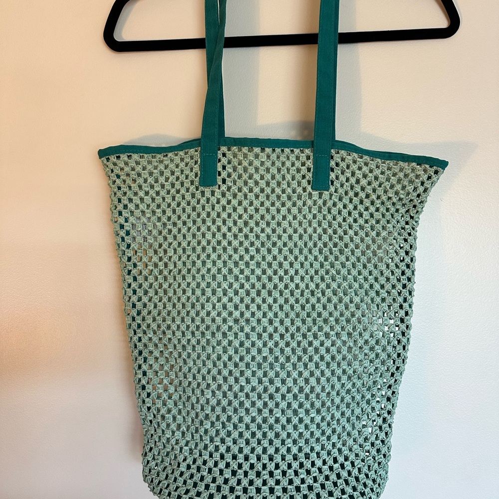 Teal Mesh Tote Bag